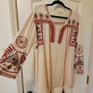 UMGEE Embroidered Tunic Top Boho Embellished